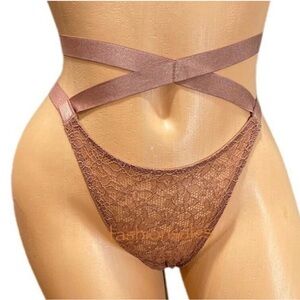 Victoria's Secret Very Sexy Brazilian Chocolate Brown Strappy High-Waist Med
